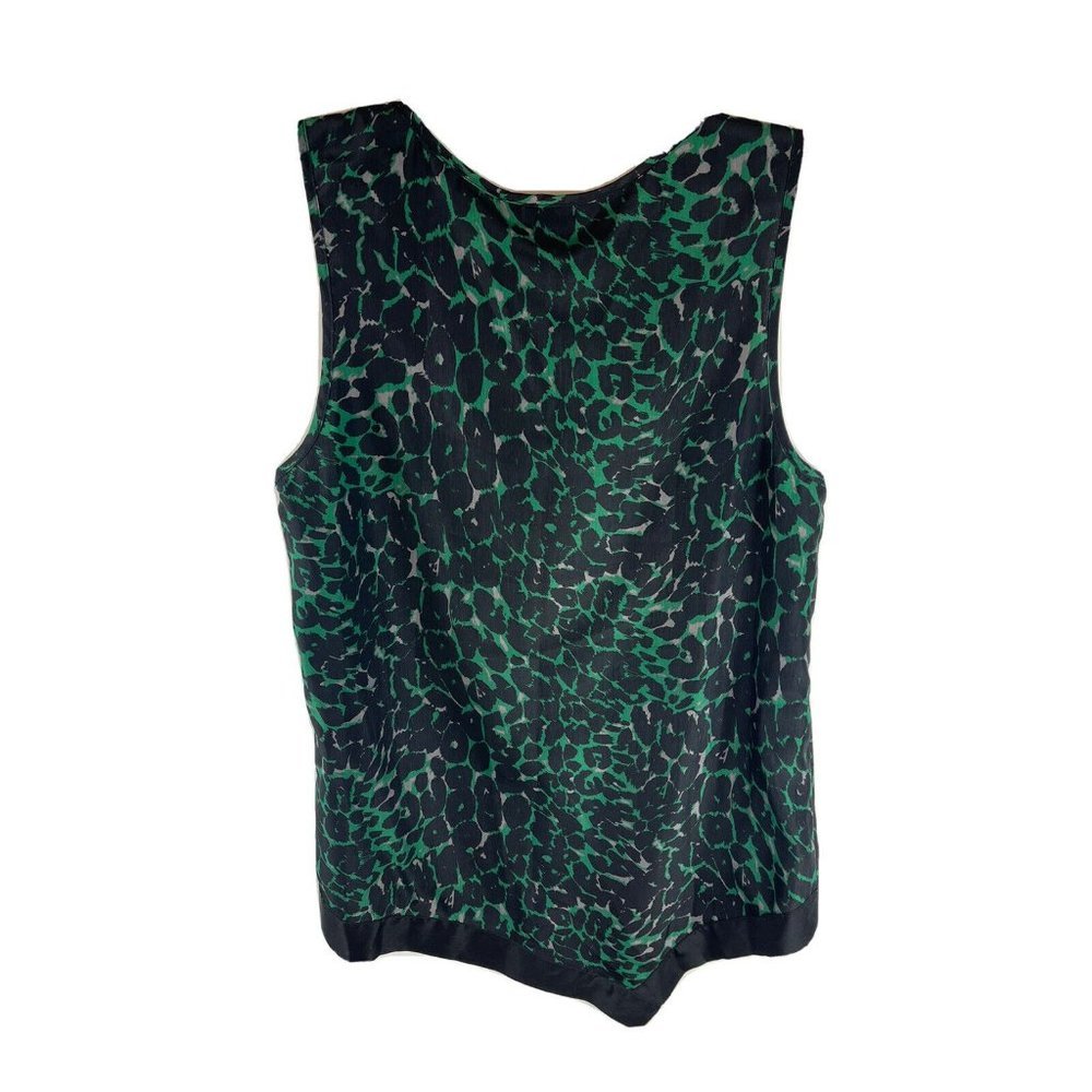 Goldray Crystal Asymmetrical Hem Blouse Green Size Small NWT - Picture 2 of 9